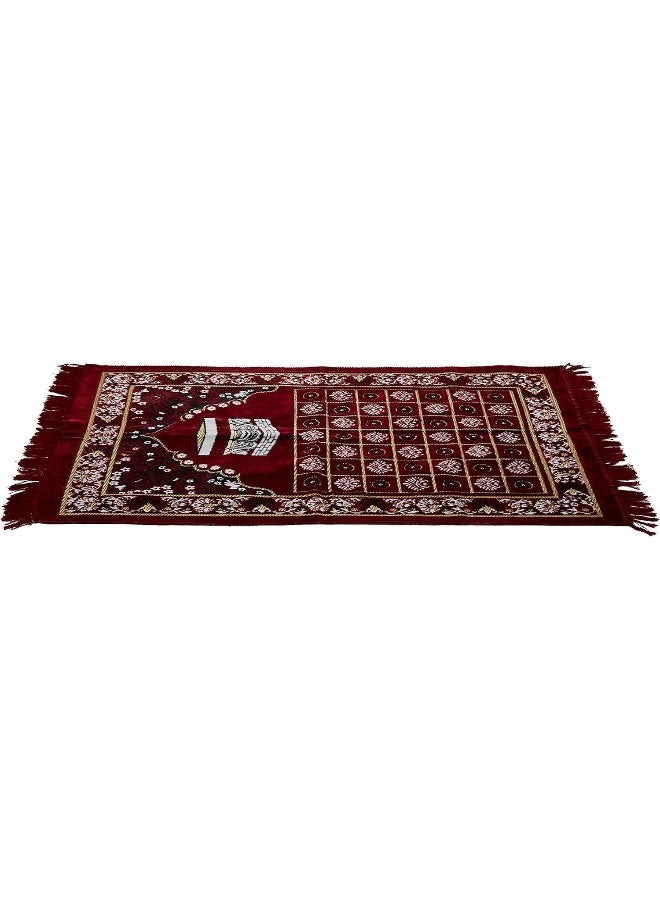 ALSAQER Turkey Muslim Prayer Mat, Musalla, Islamic Prayer Mat, Muslim Prayer Rug, Premium Design and Quality, Made in Turkey, Soft Touch with Cotton Padded Back (Multicolours) - Image 4