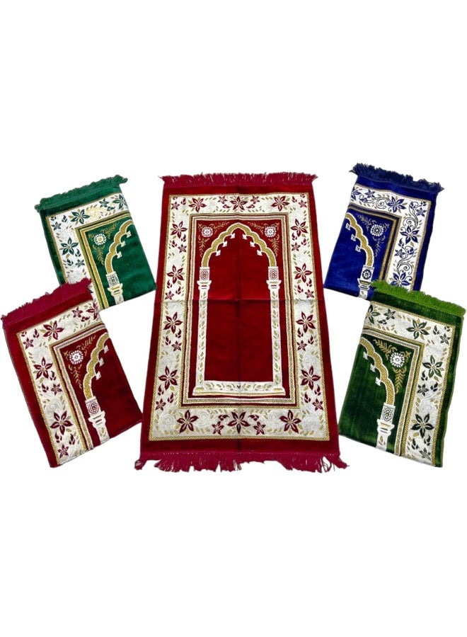 ALSAQER Turkey Muslim Prayer Mat, Musalla, Islamic Prayer Mat, Muslim Prayer Rug, Premium Design and Quality, Made in Turkey, Soft Touch with Cotton Padded Back (Multicolours) - Image 1