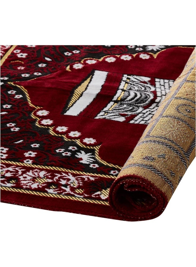 ALSAQER Turkey Muslim Prayer Mat, Musalla, Islamic Prayer Mat, Muslim Prayer Rug, Premium Design and Quality, Made in Turkey, Soft Touch with Cotton Padded Back (Multicolours) - Image 3