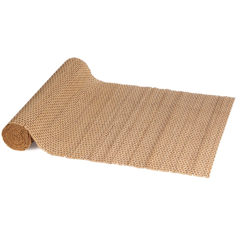 BambooMN Natural Brown String Bamboo Slat Table Runner Home Dcor 13 x 70  1 Piece