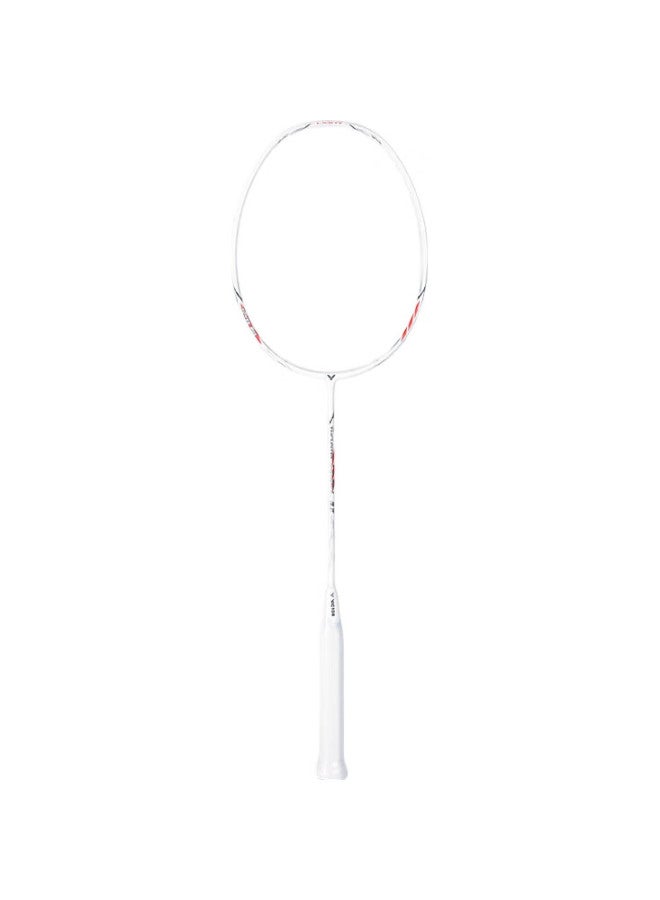 Victor Badminton Racket, Victory Iron Hammer Carbon Fiber Single Racket, Tk-Hmrl Floral White, 5U, Pre-Strung, 24 Pounds - Image 1
