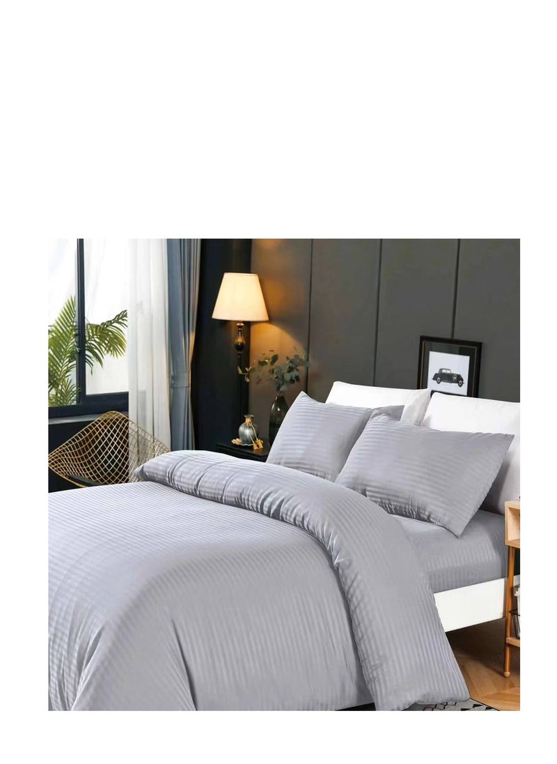 Generic Smooth fine Geometric leaf Single-Size Duvet Cover Set, Multicolour -160x210cm, Fitted sheets size (120x200)+30cm Cotton+Polyester 