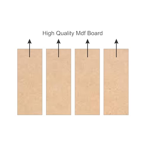 Kachi Pencil Wall Decor for Living Room-Wall Hangings for Home Decoration Wall Art- Rigid Eco-Friendly Recycled Board-Double Tape wall decor, Beige, 4 Pieces WHANG-17 - Image 5
