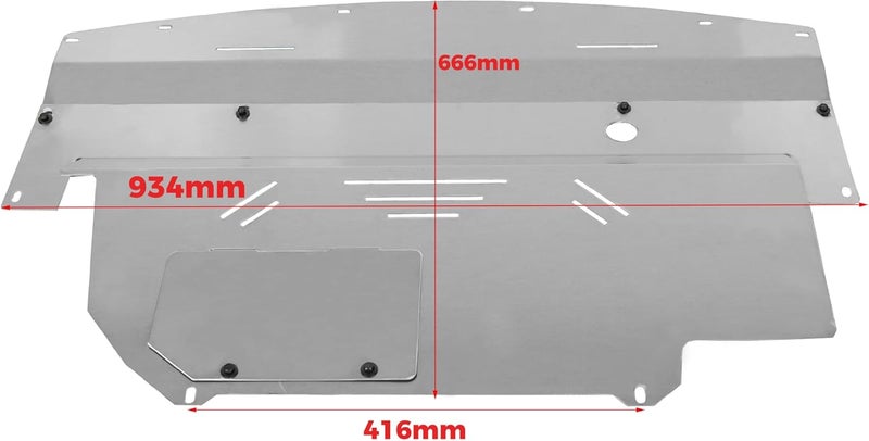 ECOTRIC Engine Splash Shield Aluminum Compatible with 2003-2009 Nissan 350Z 2003-2008 Infiniti G35 RWD Sedan G35 Sedan 2WD G35 Sedan 2WD G35 Coupe Skid Plate Under Tray Engine Cover Easy Oil Change - Image 3
