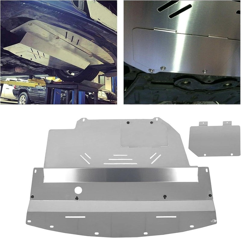 ECOTRIC Engine Splash Shield Aluminum Compatible with 2003-2009 Nissan 350Z 2003-2008 Infiniti G35 RWD Sedan G35 Sedan 2WD G35 Sedan 2WD G35 Coupe Skid Plate Under Tray Engine Cover Easy Oil Change - Image 1
