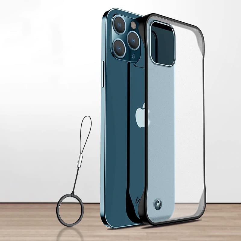 REALCASE iPhone 13 Pro Back Cover, Frameless TPU Bumper Cover Case Designed for iPhone 13 Pro 6.1 (F-Black) - Image 2