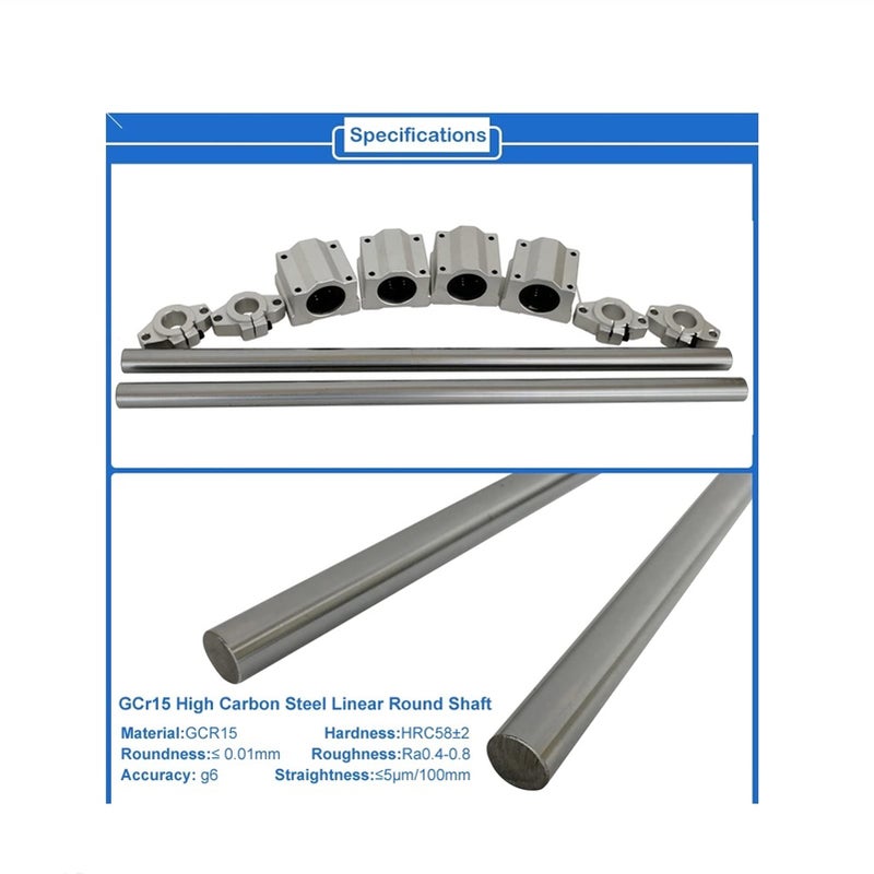 Linear Rail 3D Printer Slide Block With SCS8UU Bearing SK8 Support 100mm - Image 5