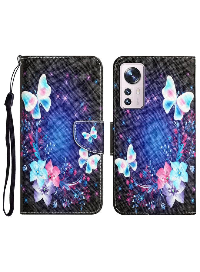 إيروريكس جراب هاتف شاومي 12 لايت من الجلد برسومات ملونة - Image 1