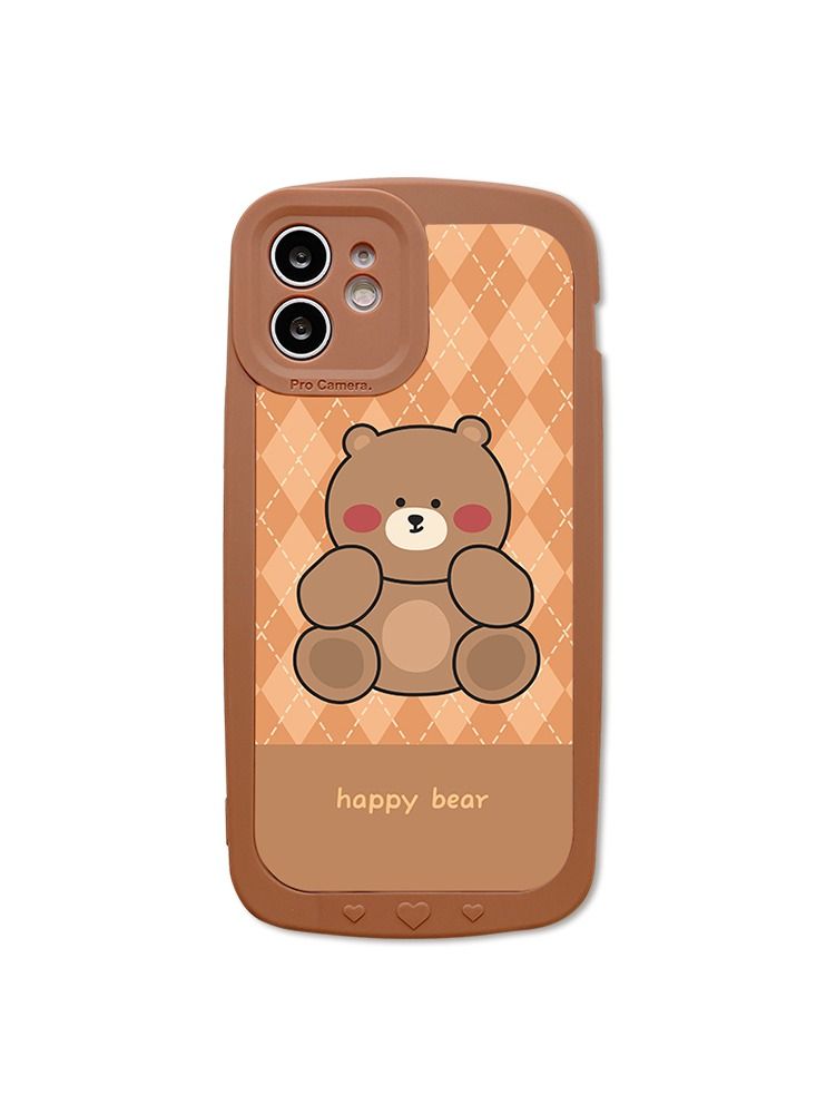 Loquat Cartoon Bear Air Cushion Soft Shell Apple Phone Case