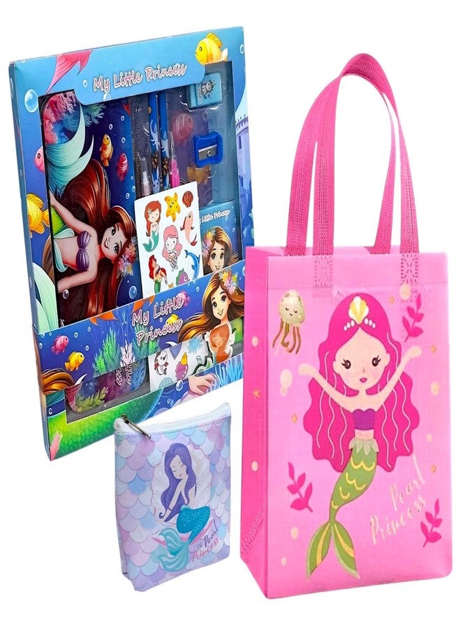 Tera13 TERA 13 Mermaid Stationery Gift, School Stationery Set for Girls (Pack of 5 Items) Return Gifts Stationery Kit, Mermaid Stationery for Girls, Stationery Items Birthday Gift Stationery for Girls/Kids - Image 4