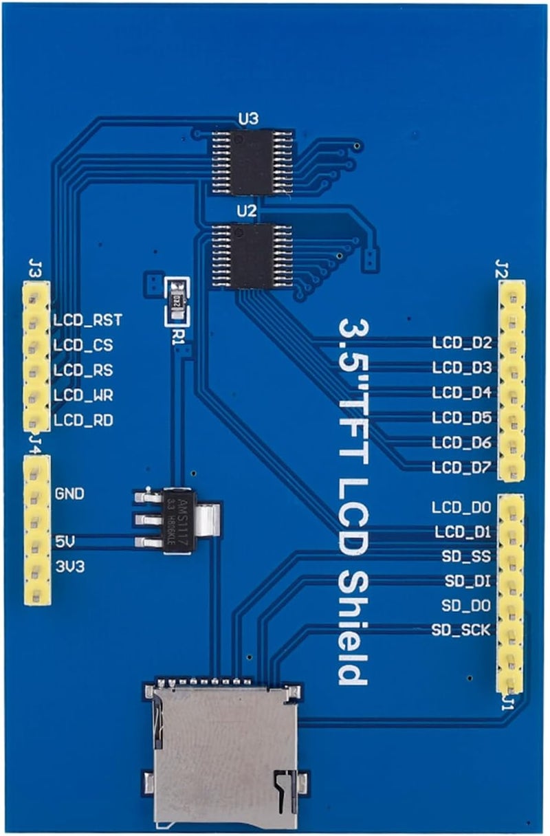 Visualization Module, Stable LCD Module 480x320 3.5in with The Flash SPI SPI Circuit Memory Card for Mega 2560 Board (with Touch) - Image 1