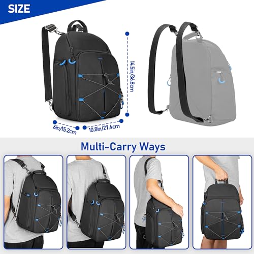 PGmoon Carrying Case Compatible with Oculus Meta Quest 2/Quest 3/Quest 3S/VR Elite Strap, Travel Storage Bag Backpack with Separate Room for Touch Controllers and Multi-Pockets (Patent Design) - Image 5