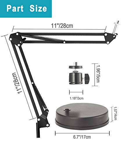 OXENDURE Webcam Stand,Camera Mount 22 Inch Suspension Boom Scissor Arm Stand,for Webcam C925e C922x C922 C930e C930 C920 C615,Hero 8/7/6/5,Ultra/Pro/Pro 2/Pro 3/Brio 4K,DSLR Camera - Image 5