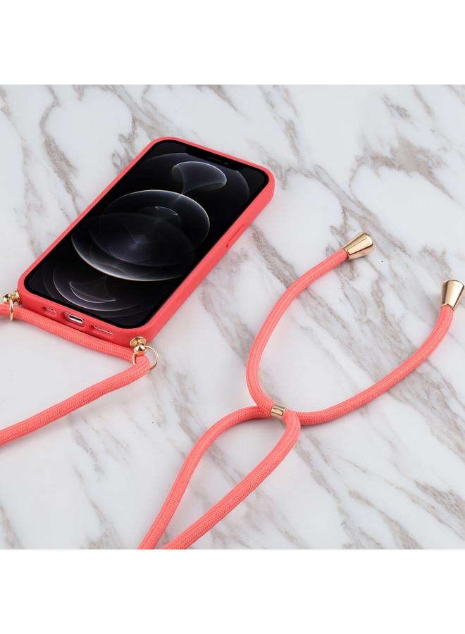 اس-توب جراب لهاتف iPhone 13 مصنوع من مادة قش القمح + جراب مقاوم للصدمات من مادة TPU مع حبل للرقبة - Image 3