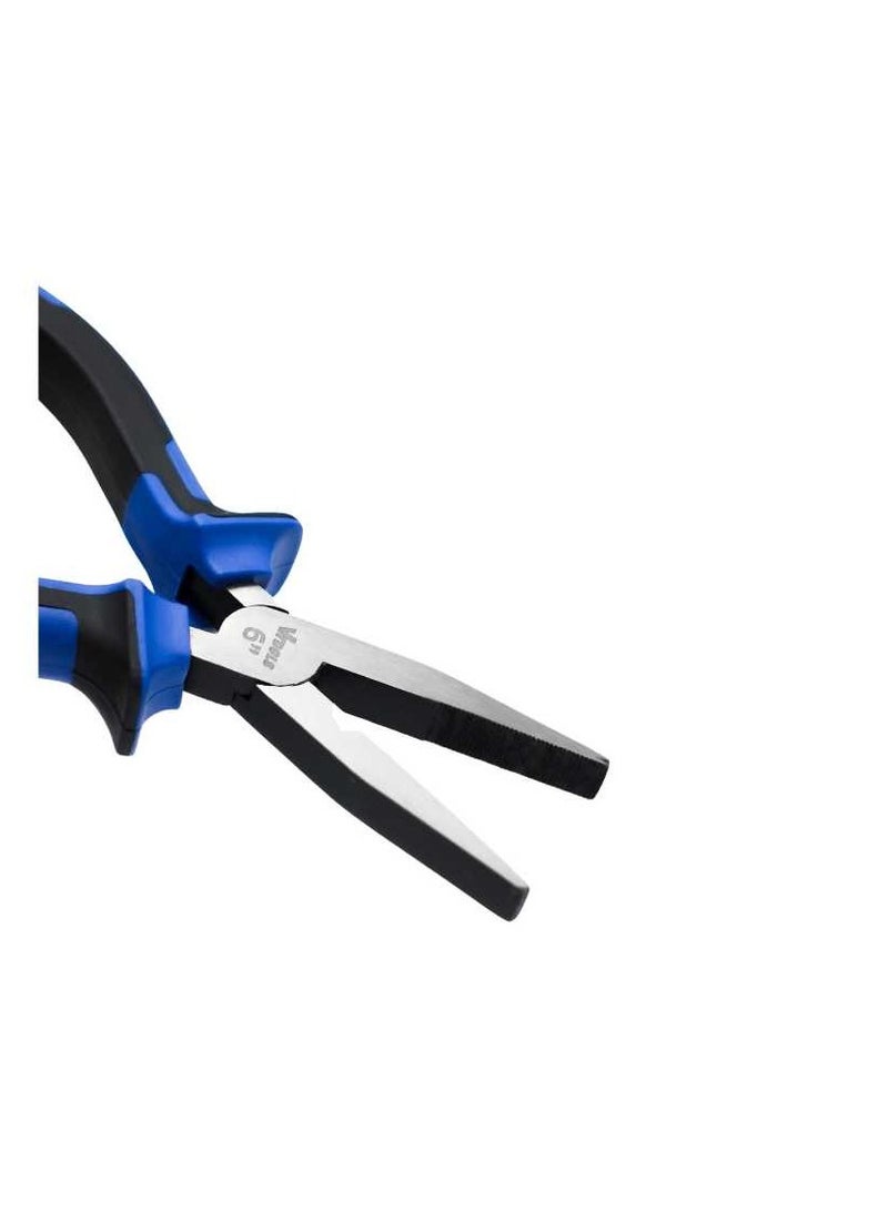 VTOOLS 6 Inch Long Flat Nose Pliers Carbon Steel & Black Polished Finish Extra strength Anti-Slip Handles Used for Cutting Clamping Pinching - Image 3