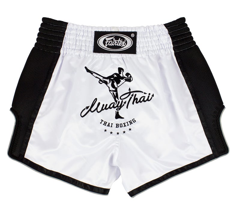 Fairtex Slim Cut Muay Thai Boxing Shorts BS1707 White Medium - Image 2