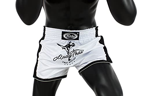 Fairtex Slim Cut Muay Thai Boxing Shorts BS1707 White Medium - Image 3