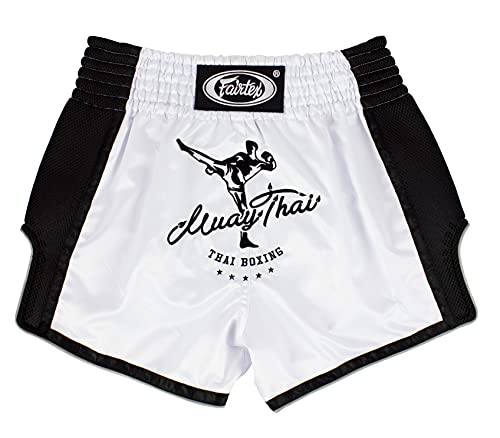 Fairtex Slim Cut Muay Thai Boxing Shorts BS1707 White Medium - Image 1