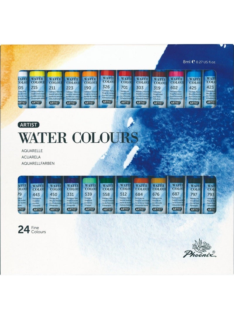 Phoenix - Watercolor Tube Set, 24 Colors, 8ml - Image 1