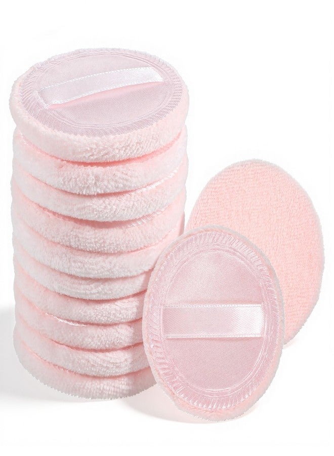 Bruislard 12 Pcs Pressed Powder Puffs for Face Powder, 2.36" Soft Cotton Makeup-Powder Face Puff Round Makeup Pads Pink Make up Puffs for Loose-Powder Setting Pressed and Body-Powder - Image 1