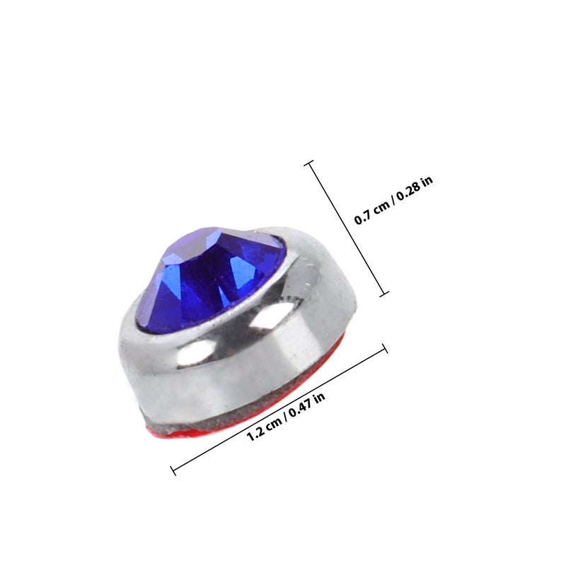 6PCS Car Crystal Car Stickers for Womens Car Interior Accessory Flat Back Crystal Rhinestones Flat Back Round Gems DIY Clothes Shoes - Image 2