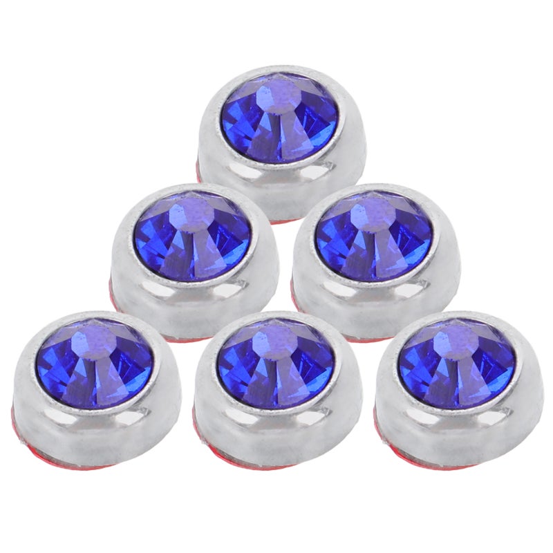 6PCS Car Crystal Car Stickers for Womens Car Interior Accessory Flat Back Crystal Rhinestones Flat Back Round Gems DIY Clothes Shoes - Image 5