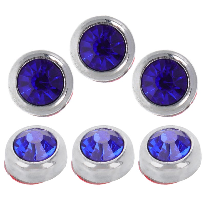 6PCS Car Crystal Car Stickers for Womens Car Interior Accessory Flat Back Crystal Rhinestones Flat Back Round Gems DIY Clothes Shoes - Image 1