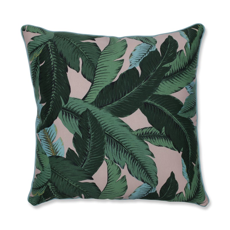 Pillow Perfect Pillow Perfect 620374 OutdoorIndoor Swaying Palms Capri Floor Pillow 25 inch X 25 inch GreenBlue 