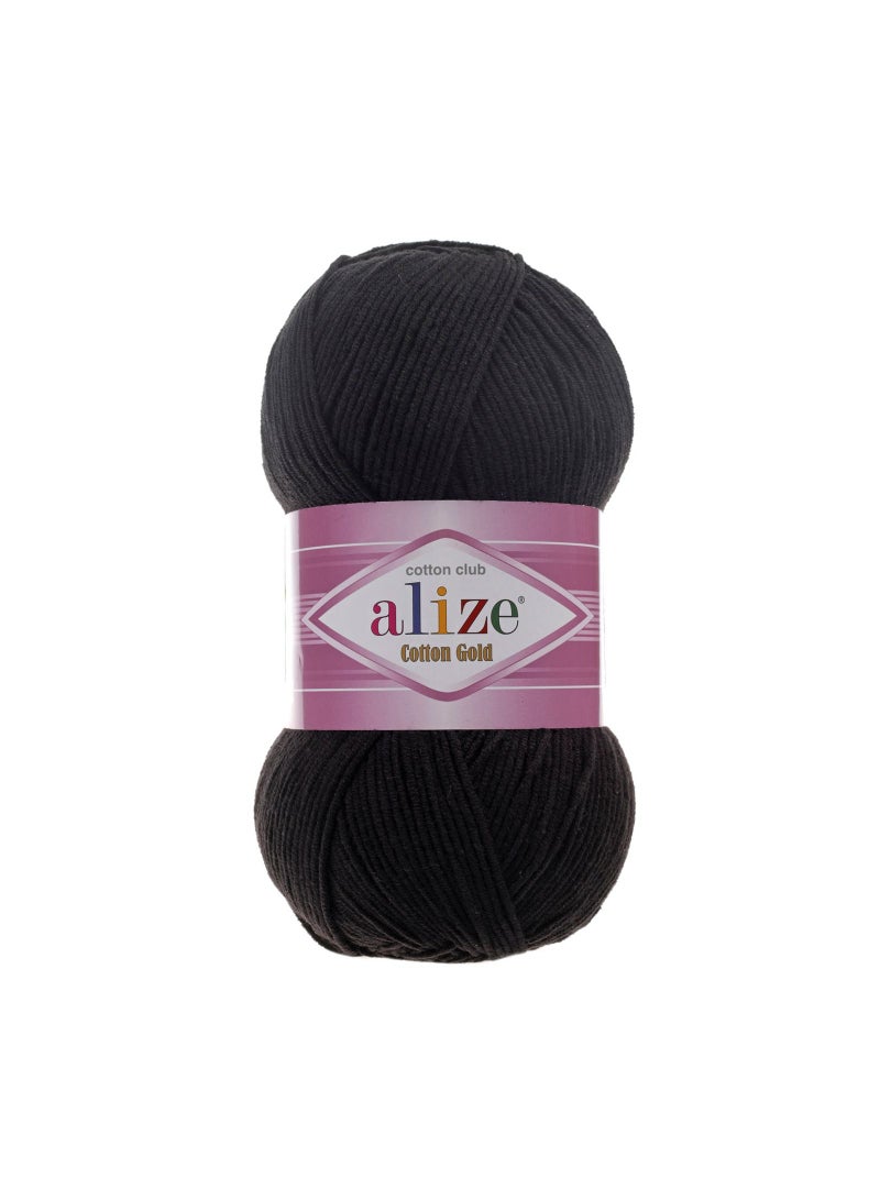 أليز ALIZE غزل تريكو قطن ذهبي (اسود -60) 