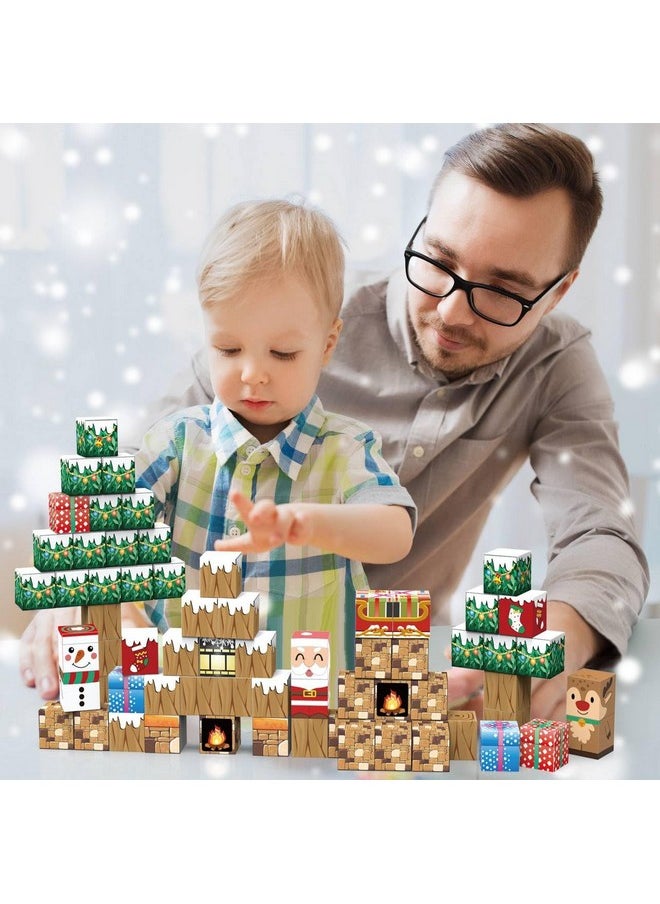 amdohai amdohai Magnetic Blocks Christmas Themed Building Toys for Kids Ages 3+ STEM Toys for Boys Age 3 4 5 6 7 8 Year Old Girls Gift Idear  - Image 3