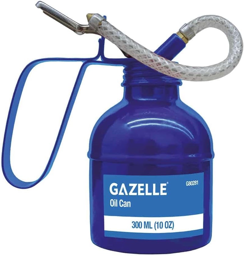 Gazelle 300ml Brass Pump Oil Can with Flexible Spout