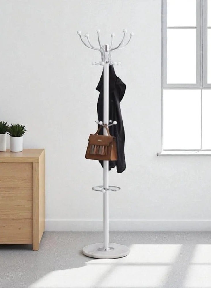 علاقة ملابس بقاعدة رخامية – تصميم معدني أنيق وثابت