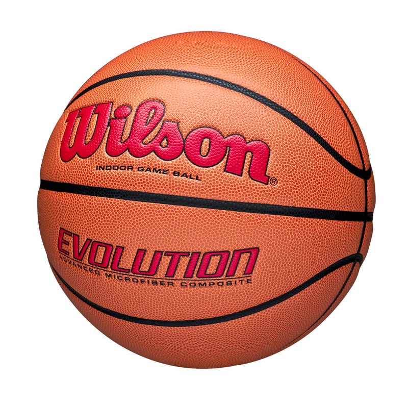 WILSON Evolution Indoor Game Basketball, Scarlet, Size 7-29.5" - Image 2