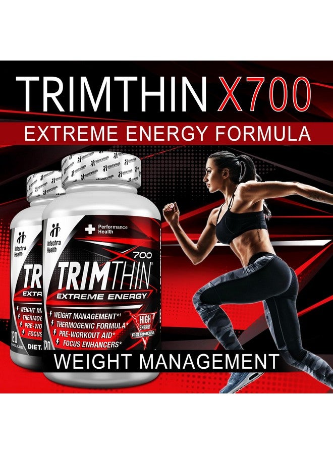 TrimThin حبوب الحمية الحرارية TrimThin® X700 مع طاقة قصوى مصنوعة في الولايات المتحدة 120 كبسولة - Image 2