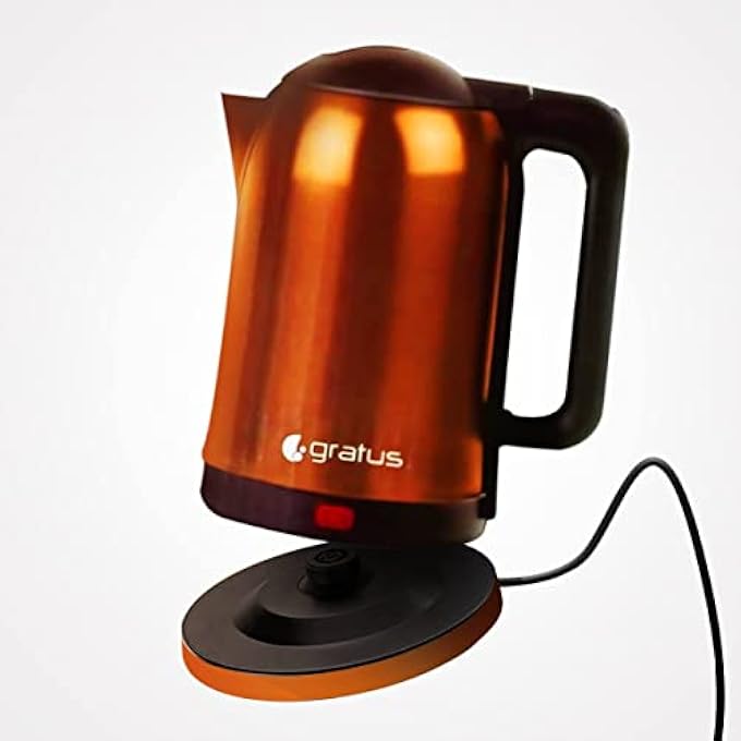 gratus Electric Copper Coated StainlessSteel Kettle 2L 360Degree Cordless Power Base Model Glk2098Bc - Image 1