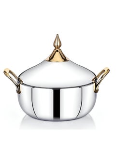 Homemaker ALIA Hotpot 2500ML Silver – Premium Stainless Steel Hot Pot for Cooking, Serving, and Steaming – Elegant Silver Design for Hotpot Enthusiasts 