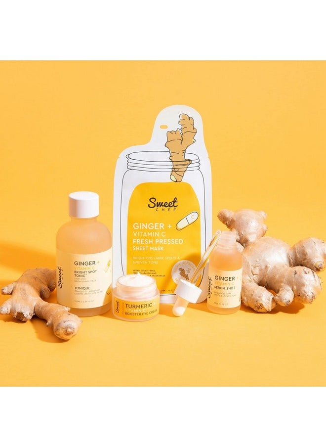 sweet chef تونر الوجه بالزنجبيل وفيتامين سي من ويت شيف يعمل على ترطيب البشرة وتنعيمها بشكل واضح، كما يساعد فيتامين سي على التخلص من ظهور البقع الداكنة (130 مل / 4.39 أونصة سائلة)  - Image 5