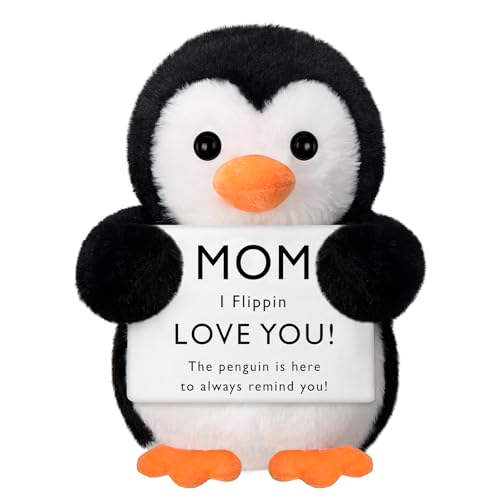 Arrowbash 98 Mothers Day Penguin Plush for Mom Penguin Stuffed Animal Gift Soft Plush Toy for Mothers Day Birthday Mama Stepmother Mother in Law Funny Love Mom Present - Image 1