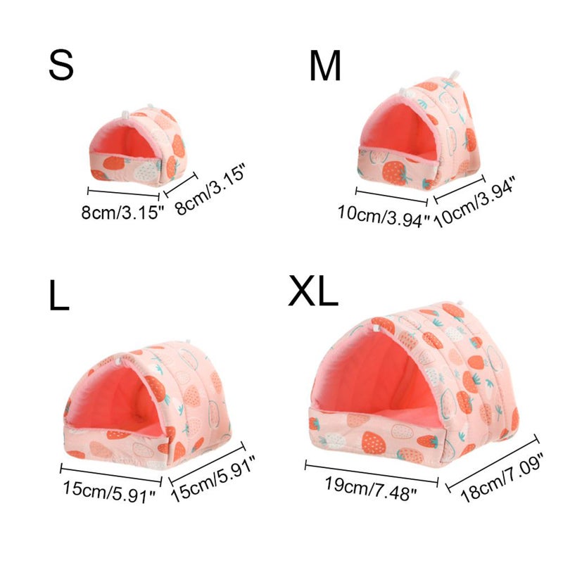 Cute Winter Rabbit Squirrel Mini Cage Guinea Pig Nest Small Animal Sleeping Bed Hamster House Warm Ma - Image 4