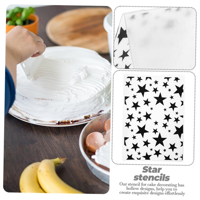 2 Pack Reusable Cake Stencils Plastic Templates Non Stick For Easy Cleaning - Image 5