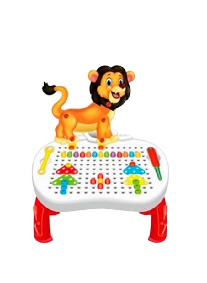 مجموعة ألعاب تجميع مكعبات البناء من الفسيفساء الجذعية 6 في 1 ثلاثية الأبعاد من 221 قطعة - Image 1