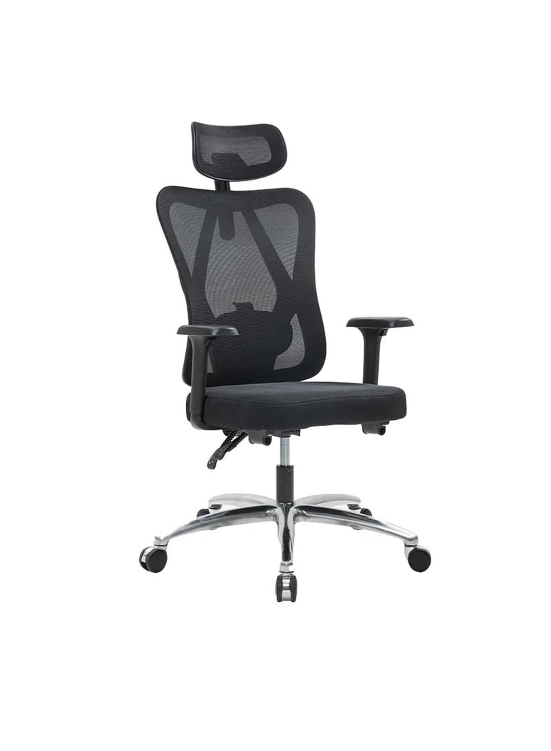 Cool Baby Ergonomic Office Chair High Back Desk Chair with Adjustable Lumbar Support 3D Metal Headrest and Armrests 130° Computer Chair Mesh Rocking Chair - Image 1