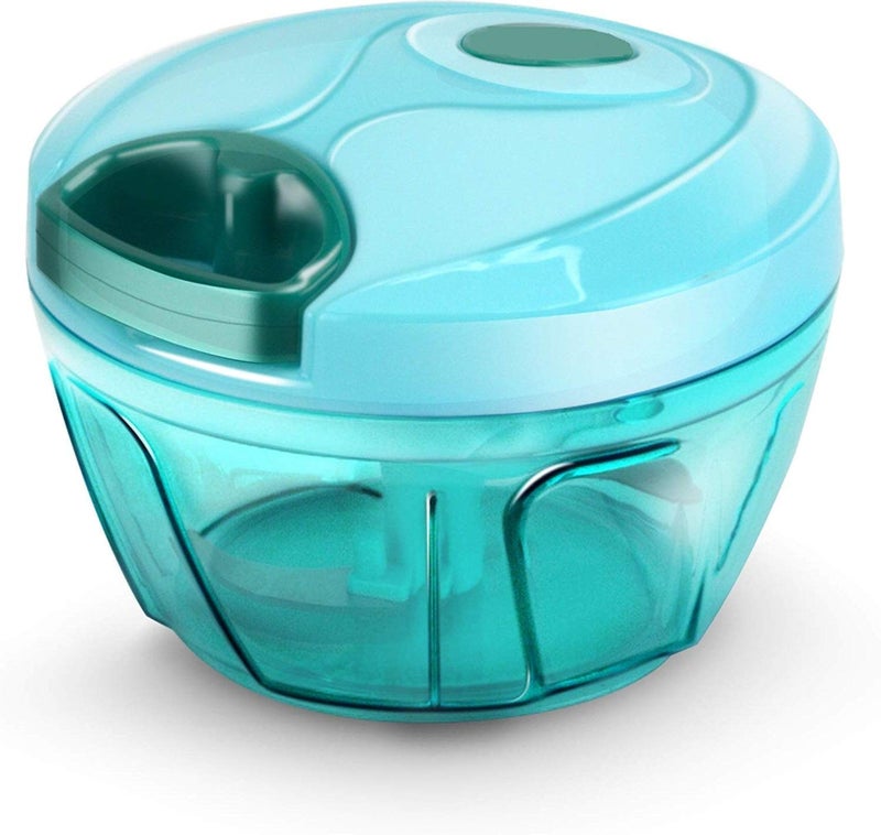 DDecora DECORA New Handy Mini Plastic Chopper with 3 Blades Green - Image 1