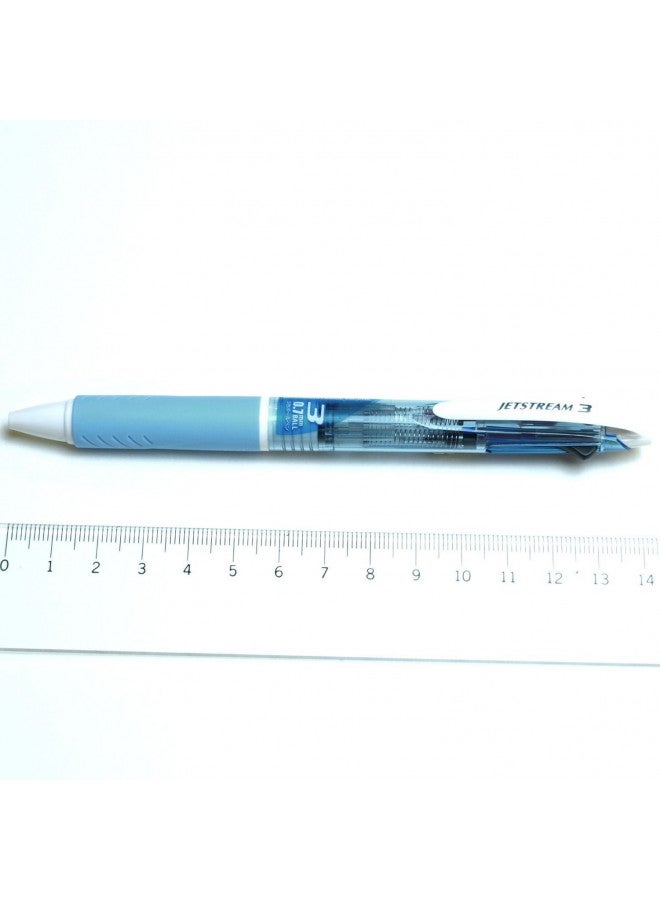 Uni Ballpoint Pen Jetstream 3 Color Black, Red, Blue Ink 0.7mm, Sky Blue (SXE340007.8) - Image 2