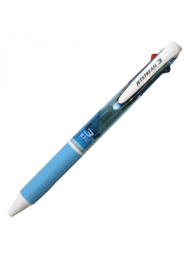 Uni Ballpoint Pen Jetstream 3 Color Black, Red, Blue Ink 0.7mm, Sky Blue (SXE340007.8) - Image 1