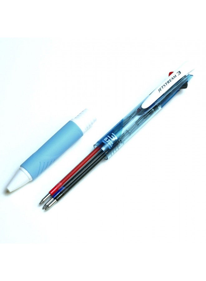 Uni Ballpoint Pen Jetstream 3 Color Black, Red, Blue Ink 0.7mm, Sky Blue (SXE340007.8) - Image 4