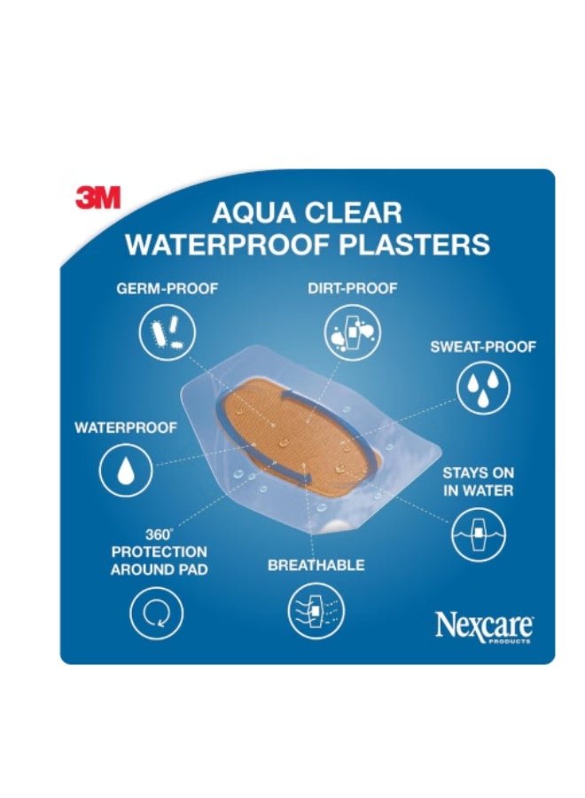 3M Nexcare Aqua Clear MAXI Waterproof Bandages - 10 Pack - Image 2