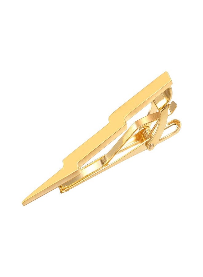 Yoursfs Skinny Lightning Bolt Tie Clips For Men Gold Color Super Hero Tie Clip Wedding - Image 1