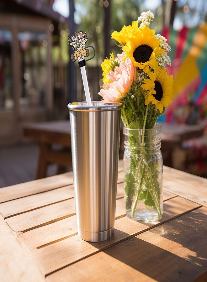 وولاين مجموعة أغطية شفاطات أكريليك من والين، 9 قطع، بتصميم بقرة هايلاند، قابلة لإعادة الاستخدام، أغطية شفاطات بنقوش لطيفة، مقاس 0.3 بوصة، مناسبة لأكواب سعة 30 و40 أونصة بمقبض. - Image 5