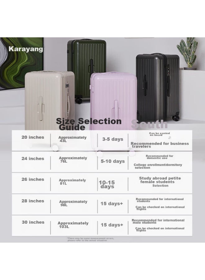 KaLay Kala Yang Cloud Box Large Capacity Cube Suitcase, 30-inch Trolley Case, Travel Luggage For Men And Women, Cx8119, Oatmeal Gray - Image 3